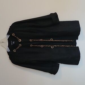 Etcetera Black Linen Jacket Women's 6